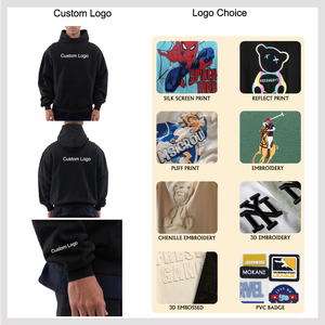 Sudadera con capucha extragrande personalizada con cremallera, estilo Y2K, estampado de estrellas, algodón grueso, unisex, para hombre y mujer. - Product Image 6