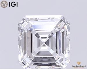 Diamant de laboratoire CVD taille Asscher 3,00 carats couleur E clarté VS2 avec certificat IGI pour un chef-d'œuvre de pendentif de luxe - Product Image 1