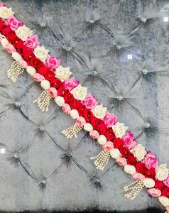 Adorno Floral para Entrada, Hecho a Mano, con Rosas, Estilo Tradicional, Elegante, con Detalles de Perlas, Decoración para el Hogar, Bodas y Fiestas - Product Image 3