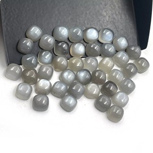 Lot de pierres précieuses en vrac œil de chat, cabochons coussin en pierre de lune grise naturelle certifiées IGI, 6 mm, pour la fabrication de bijoux - Product Image 2