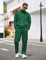 Setelan Training Fleece Pria Custom Made, Jaket Hangat Musim Dingin, Celana Jogger Atletik Senada