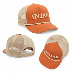Gorra Trucker de 5 Paneles con Cordón, Color Naranja, Personalizada al por Mayor, con Bordado 3D, para Playa y Bodas, Unisex para Adultos - Product Image 6