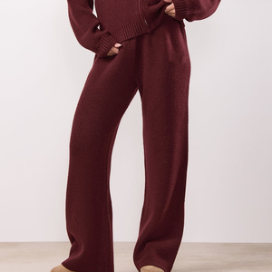 Pantalon évasé pour femme de haute qualité, coupe droite décontractée, taille mi-haute, nouvelle mode pour l'hiver - Product Image 5
