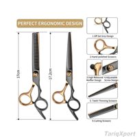 Ciseaux de coiffure professionnels, lame en acier inoxydable, pointe acérée, manche long, pour droitiers, pour usage en salon