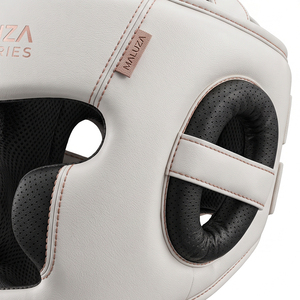 Casque de boxe professionnel en cuir avec visière transparente, protection de nez de luxe pour le sparring, équipement de combat MMA personnalisé - Product Image 6