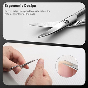 Ciseaux à ongles professionnels en acier inoxydable durables, lot de 2, coupe précise et droite, pour manucure et pédicure - Product Image 2