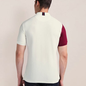 Polo à manches courtes en tricot color-block pour homme, style décontracté, coupe classique, faible MOQ, polos pour homme, vêtements pour homme - Product Image 3