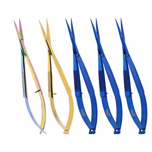 Best Eyebrow Spring Scissors Durable Embroidery Craft Trimming Scissors Anti-Slip Handle Stainless Steel Professional Salon <b>Tool</b> - Product Image 1