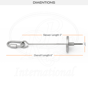 Soporte de Acero Inoxidable para Brochetas de Frutas y Verduras para Pájaros Pequeños, 5 Pulgadas, con Tuerca Ajustable, Plato Redondo para Sostener Frutas y Gancho de Mosquetón - Product Image 4