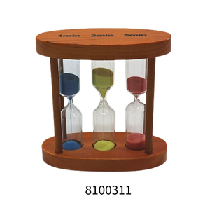 Vente directe usine – Sablier portable 15 ml en verre et bois, style nordique, durable, pour la maison et le bureau – Contrôle des moments critiques - Product Image 4