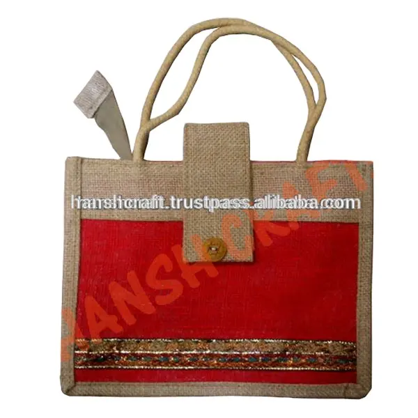 Nieuw Ontworpen Promotionele Jute Shopping Tassen Met Handvatten Voor Relatiegeschenk & Relatiegeschenken Op Beste Prijs