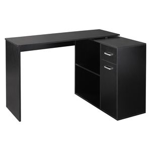 Escritorio de Computadora en Forma de L con Rotación de 180 Grados, Estantes de Almacenamiento, Cajonera y Estación de Trabajo para Oficina en Casa - Product Image 1