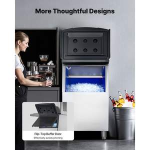 Bac de stockage pour machine à glaçons en acier inoxydable de 250 lb de capacité, pieds en caoutchouc antidérapants réglables pour les restaurants et les magasins de boissons - Product Image 5