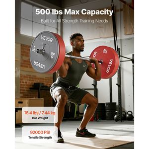 4FT Chrome Plated <b>Barbell</b> Bar <b>with</b> Knurled Grip Fits 2-Inch <b>Weight</b> Plates Strength Training Weightlifting Bar - Product Image 2