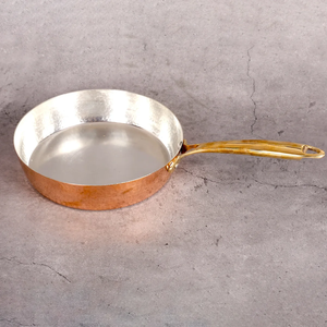 <b>Copper</b> Hammered <b>Frying</b> <b>Pan</b> With Stainless Steel Lining Round Classic Design For Stovetop Cooking Kitchen Cookware Fry <b>Pan</b> - Product Image 5