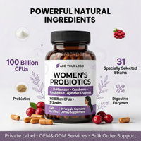Capsules de probiotiques pour femmes en marque blanche – Complément alimentaire probiotique multi-souches OEM/ODM
