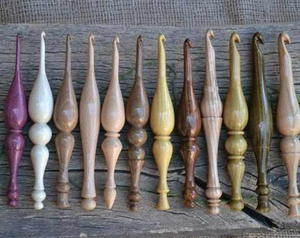 Premium Sheesham Wood Simple Straight <b>Crochet</b> Hooks <b>Set</b> 13 Hooks Hand Knitting Natural Hand Turned Ergonomic Portable - Product Image 3