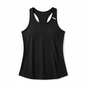Débardeur côtelé 100 % coton pour femme, dos nageur, sans manches, sexy, uni, avec logo personnalisé, vente en gros - Product Image 1