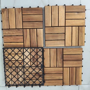 Baldosas de Madera Encajables para Suelo, 30 x 30 cm, para Patio, Balcón, Terraza, Jardín, Resistentes al Agua, Antideslizantes, Ecológicas y Certificadas - Product Image 4