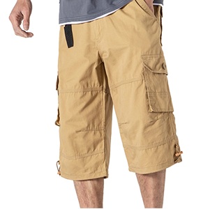 Pantalones Cortos Transpirables para Hombre, Estilo Casual Urbano, Vaqueros Cargo de Verano, Holgados, con Múltiples Bolsillos, Ropa Hip Hop para Exteriores - Product Image 2