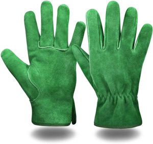 High Quality Cowhide Split Leather Anti-Slip Elastic Cuff Safety Driving <b>Gloves</b> Soft Comfortable Hand Protection for Drivers - Product Image 4