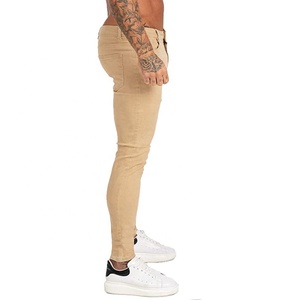 Envío Rápido, Pantalones Vaqueros Color Caqui Personalizados para Hombre, Corte Ajustado, Pantalones Marrones, Talla Grande, Jeans de Hombre Súper Elásticos - Product Image 4