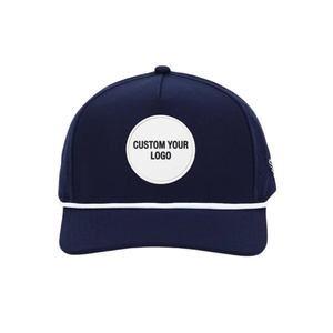 Custom Silicone Rubber Patches Logo 5 Panel Sports Curved Brim Rope Waterproof Golf <b>Baseball</b> <b>Caps</b> For Men And Women - Product Image 1