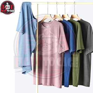 Camisetas deportivas cómodas de secado rápido con cuello redondo para correr, gimnasio, entrenamiento, manga corta, para uso en exteriores. - Product Image 5