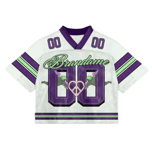Camiseta de Fútbol Americano Brandame para Mujer, Cuello en V, Malla, Manga Corta, Personalizada, Deportiva, Transpirable, para Todas las Temporadas - Product Image 2
