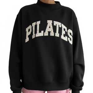 Sudadera de cuello alto para mujer con logo personalizado, de algodón suave, estilo urbano, bordada, de forro polar, oversize - Product Image 5