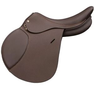 Selle d'équitation anglaise classique en cuir véritable, durable, pour l'équitation quotidienne et l'entraînement - Product Image 2