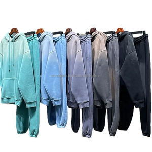 Mono Riders Unisex Custom Breathable 100% Polyester Sweat Suit <b>Set</b> Stacked Sweatpants Jogger Acid <b>Wash</b> Hoodie 2-Piece Tracksuit - Product Image 4