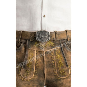 Pantalones Cortos Tradicionales Bávaros de Cuero Genuino para Hombre, Corte Regular, Color Personalizado, Alta Calidad, Estilo Oktober - Product Image 4