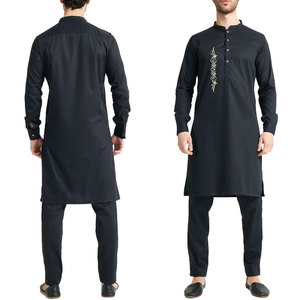 New Design Islamic Modest <b>Men's</b> <b>Thobes</b> Jubbah Solid Polyester Autumn Plus Size Long Sleeve Thermal Breathable Wholesale - Product Image 1