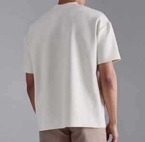 Camiseta de Hombre, Oversize, Color Sólido, 100% Algodón Jersey, Cuello Redondo, Manga Corta, Estilo Casual Urbano, 300 Gramos, Negro y Blanco - Product Image 3
