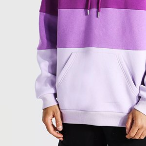 Sudadera con capucha extragrande para hombre, con bloques de color, manga raglán, diseño de patchwork de algodón y forro polar, ropa de otoño para hombre - Product Image 5