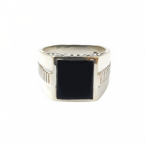 Black Onyx <b>Mens</b> <b>Ring</b> 6.6 Grams Fine Jewelry - Product Image 2