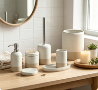 Ensemble d'accessoires de salle de bain personnalisables de haute qualité, design moderne, articles de toilette pour la décoration de la salle de bain à la maison et à l'hôtel