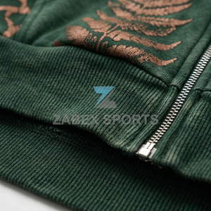 Sudadera con capucha de algodón prémium OEM ODM con cremallera frontal y pedrería, estilo casual urbano, ropa de invierno para hombre, venta al por mayor - Product Image 5