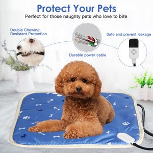 Almohadilla Eléctrica Calefactora para Mascotas, Manta Impermeable para Perros y Gatos con 9 Niveles y 4 Ajustes de Temporizador, Funcionamiento Constante - Product Image 2