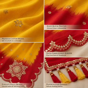 "Wholesale Indian Yellow <b>Red</b> Tie Dye Silk Organza <b>Saree</b> Hand Embroidered Bridal Wedding Wear Sari Partywear Women Clothing" - Product Image 6