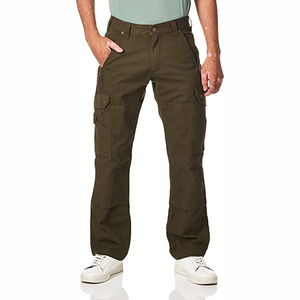 Stylish Men's Casual Embroidered Mid Straight <b>Cargo</b> Pants Durable 100% Cotton Fabric Breathable Waterproof Eco-Friendly - Product Image 1