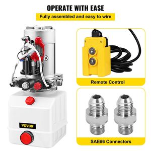 Serbatoio in Plastica da 4 Quarti a Doppia Azione per Pompa Idraulica Elettrica per Rimorchio - Product Image 4