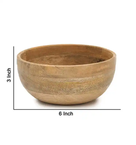Tazón para Servir Ensaladas FAIZA CRAFT, Tallado en Madera de Mango, Diseño Tribal, Ecológico, Desechable, 0.05 kg, para Uso en el Hogar y Camping, Listo para Fiestas - Product Image 5