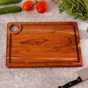 Planche à découper de cuisine haut de gamme en bois de manguier style naturel avec marbre et laiton – Nouveau modèle - Product Image 5