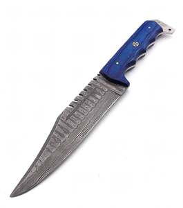 Herramienta Artesanal de Acero con Patrones Grabados, Multifuncional, con Mango Azul Esculpido, Pieza Decorativa Ejecutiva - Product Image 6