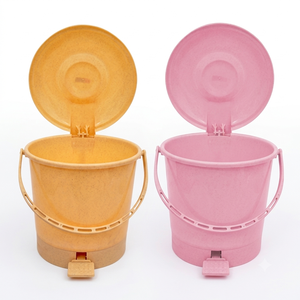 Poubelle ronde en plastique de taille moyenne 12L avec pédale, design détachable, pour la maison ou la cuisine NDURO - Product Image 2