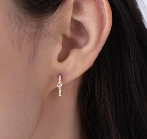 Custom 14KT Gold Lab Created Diamond Vintage <b>Stud</b> <b>Earrings</b> IGI Certified Gold Women <b>Fine</b> Jewelry Anniversary Party Gift - Product Image 4
