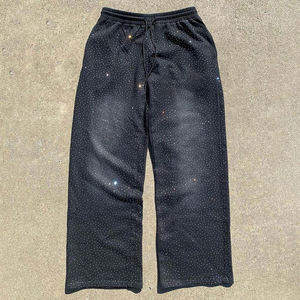 Pantalones Deportivos Holgados de Algodón Grueso con Logotipo Aplicado Personalizado, Estilo Streetwear, Lavado Ácido, Bordado Aplicado - Product Image 4