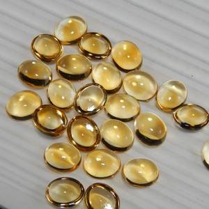 Wholesale Natural <b>Citrine</b> High Quality Oval Cabochon Loose Gemstone <b>Rings</b> Necklace Beads Pendant Jewellery Certified Cat's Eye - Product Image 5